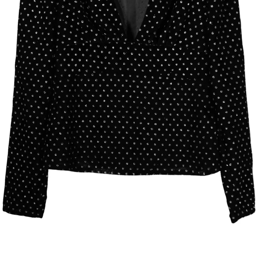 Express Polka Dot Plunge V Neck - Picture 6 of 11